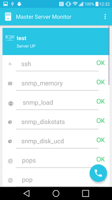 Pritnscreen of Server Monitor app