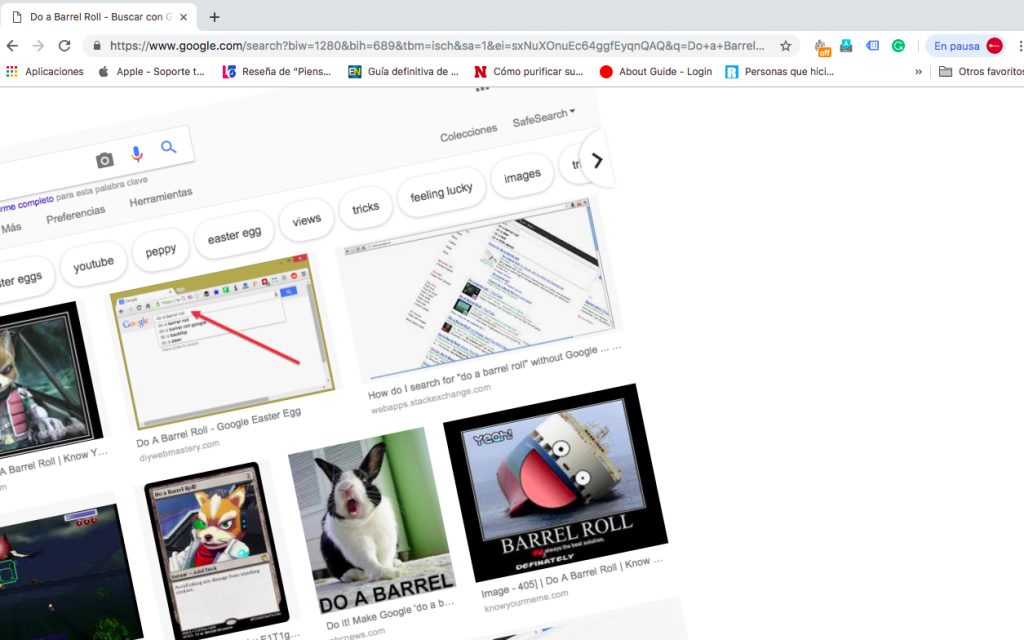 Google tricks!! do abarrel roll !