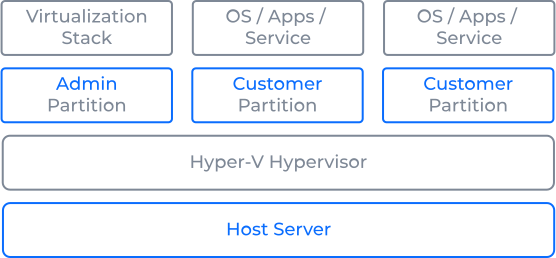 Architecture of Native Virtualisation with the Use of Hyper-V Hypervisor