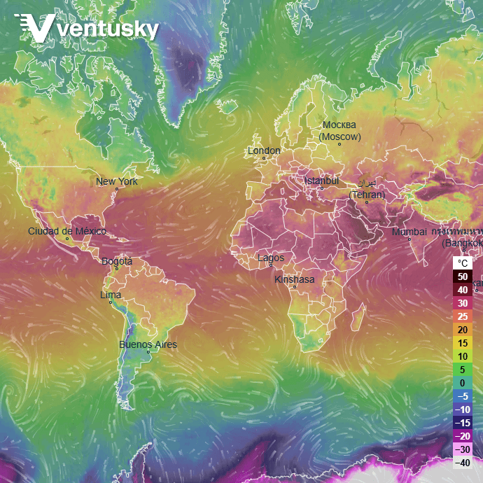 Screenshot of Ventusky radar.